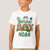 Oerwoud Safari Birthday Boy T-shirt (Voorkant)