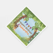 Oerwoud Safari Birthday Paper Napkin Servetten (Hoek)