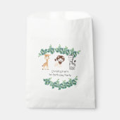 Oerwoud Safari Boys Giraffe Leeuw Zebra 1e Verjaar Bedankzakje (Voorkant)