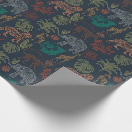  Oerwoud Safari Cadeaupapier (Hoek)