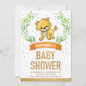 Oerwoud Safari Cute Lion Baby shower Kaart (Voorkant)