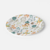 Oerwoud safari dieren - ddler - verjaardag papieren bordje (Gekanteld)