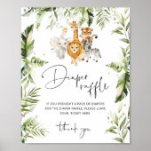 Oerwoud safari dieren diapluiraf poster (Voorkant)