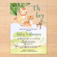 Oerwoud Safari Dieren Oh Boy Baby shower