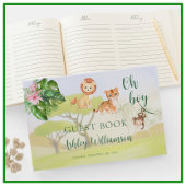 Oerwoud Safari Dieren Oh Boy Baby shower Gastenboek