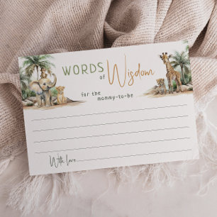 Oerwoud Safari Dieren Woorden van Wijsheid Kaart