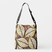 Oerwoud Safari Elegant Brown en Beige African Crossbody Tas (Achterkant)