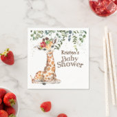 Oerwoud Safari Giraffe Baby shower Servet (Insitu)