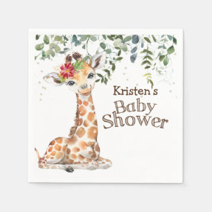 Oerwoud Safari Giraffe Baby shower Servet