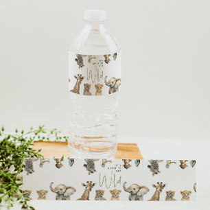Oerwoud Safari Het staat op het punt om wild Baby Waterfles Etiket
