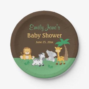 Oerwoud Safari Jongen Baby shower Papier Bord