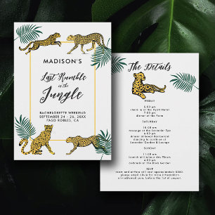 Oerwoud Safari Leaf Cheetah Bachelorette Routebesc Kaart