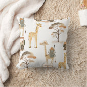 Oerwoud Safari met Giraffes Nursery Pattern Kussen (Deken)