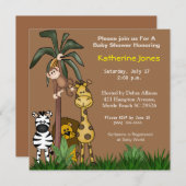 Oerwoud Safari Uitnodigingen (Voorkant / Achterkant)