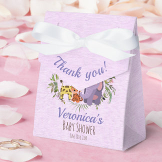 Oerwoud Safari Waterverf Baby shower Dank u wel Bedankdoosjes