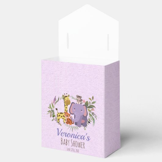 Oerwoud Safari Waterverf Baby shower Dank u wel Bedankdoosjes (Geopend)