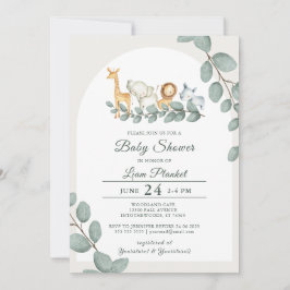 Oerwoud Safari Wild Baby shower Kaart