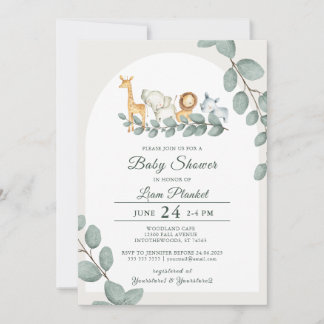 Oerwoud Safari Wild Baby shower Kaart