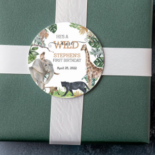 Oerwoud Safari Wild Een zondag zwart panther Ronde Sticker