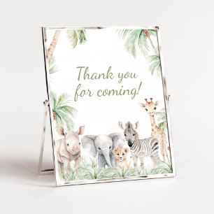 Oerwoud Safari Wild One Animal Bedankt voor je kom Poster