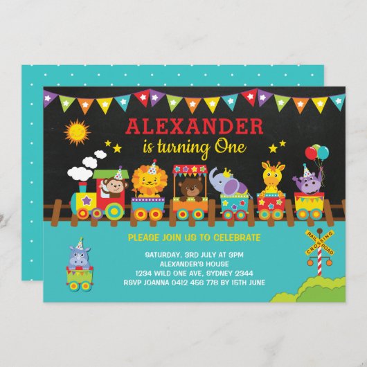 Oerwoud Safari Wilde Dieren op trein 1 oktober Kaart (Voorkant / Achterkant)