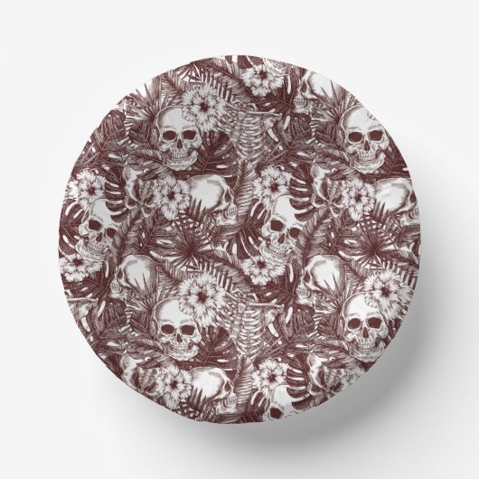 Oerwoud Skulls Paper Bowls Papieren Kommen (Voorkant)