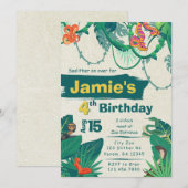 Oerwoud Snake Verjaardagsuitnodiging Kaart (Voorkant / Achterkant)