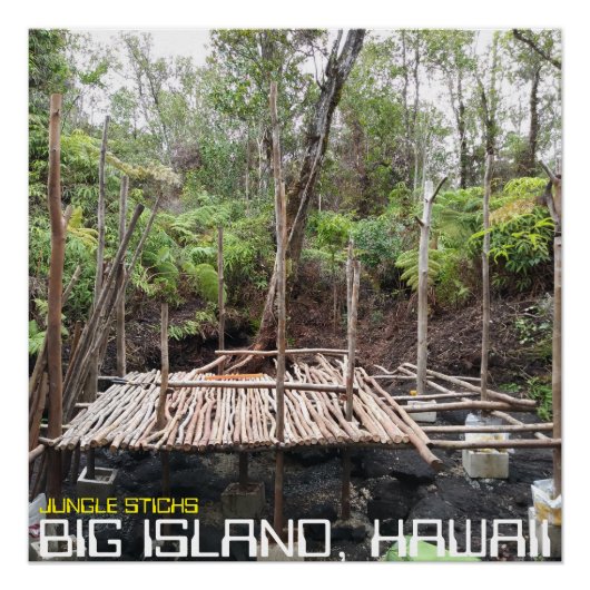 OERWOUD STICKS BIG ISLAND HAWAII PERFECT POSTER (Voorkant)