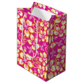 Oerwoud Surf (roze combinatie) Gift Bag Medium Cadeauzakje (Voorkant Gekanteld)