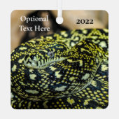 Oerwoud tapijt Python Snake Metalen Ornament (Achterkant)