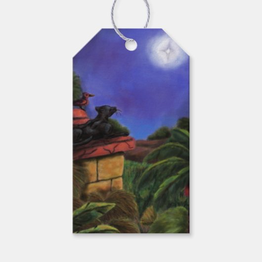 oerwoud tempel kerst  cadeaulabel (Voorkant)