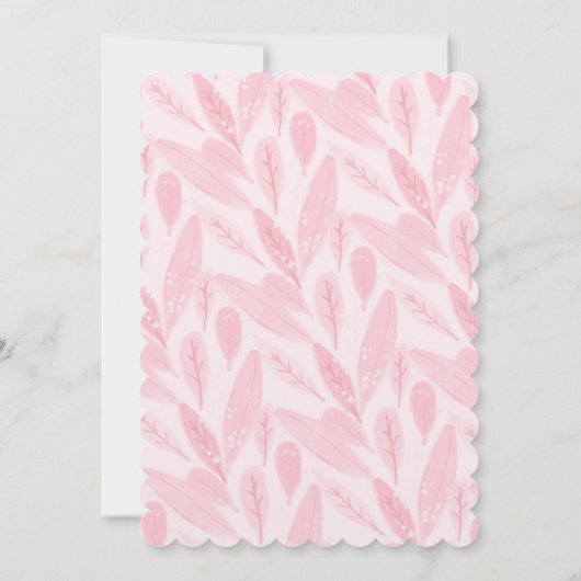 Oerwoud thema Sloth Baby Girl Shower Kaart (Achterkant)