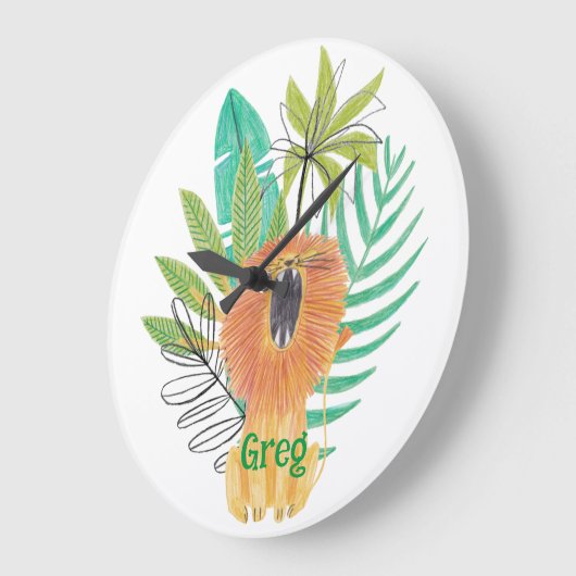 Oerwoud Theme Nursery Decor Grote Klok (Hoek)