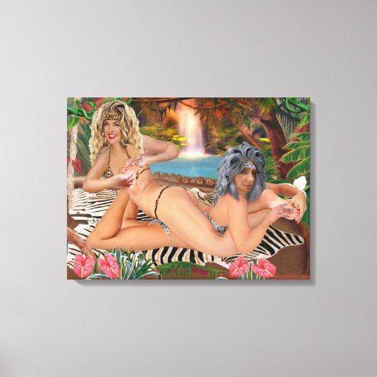 OERWOUD TICKLE WRESTLING 2 CANVAS AFDRUK (Voorkant)