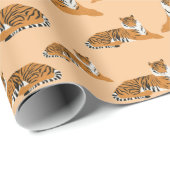 Oerwoud Tiger Animal Pattern Cadeaupapier (Rol Hoek)