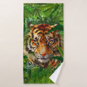 Oerwoud Tiger Bath-handdoekset | Kleurrijke tijger Badhanddoek (Badhanddoek)