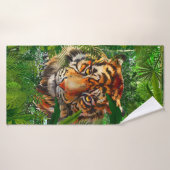 Oerwoud Tiger Bath-handdoekset | Kleurrijke tijger Badhanddoek (Badhanddoek)
