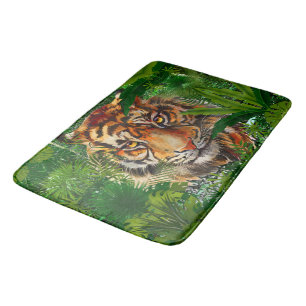 Oerwoud Tiger Bath Mat   Kleurrijke tijgerkunst