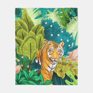 Oerwoud Tiger Fleece Deken