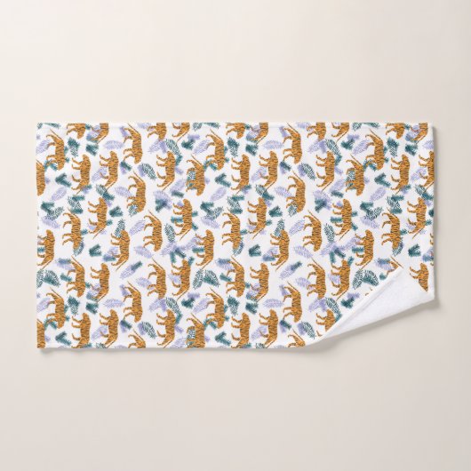 Oerwoud tijger op witte badhanddoekset bad handdoek (Handdoek)