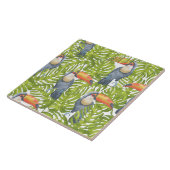 Oerwoud Toucan Bird Tretern Pattern Tegeltje (Zijkant)