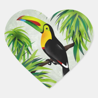 Oerwoud Toucan Hart Sticker