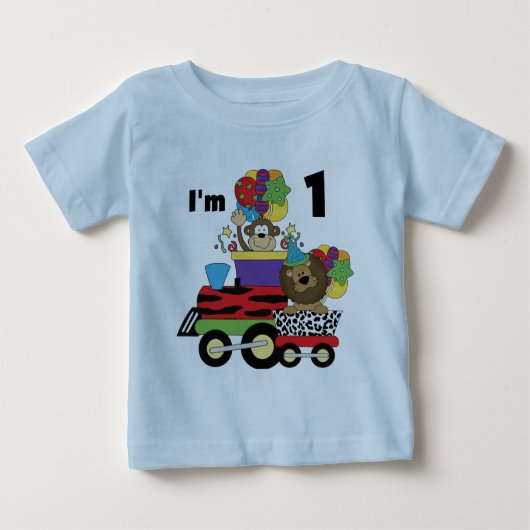 Oerwoud Train 1st Birthday T-shirts en cadeautjes (Voorkant)