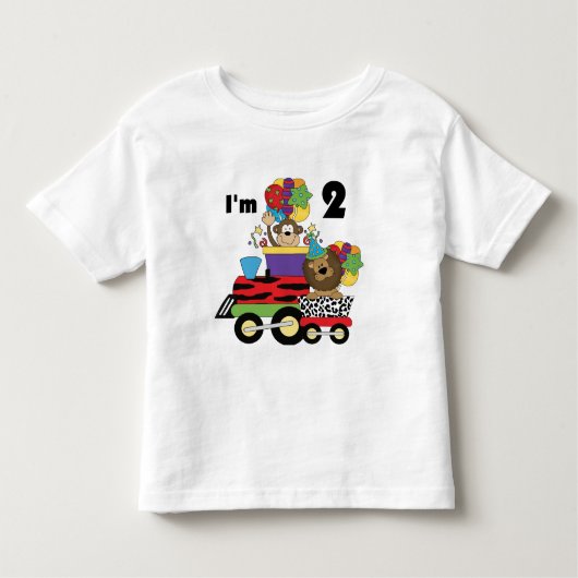 Oerwoud Train 2e Verjaardag T-shirts en geschenken (Voorkant)