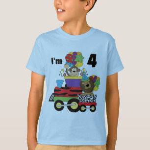Oerwoud Train 4e Verjaardag Tshirts en geschenken