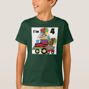 Oerwoud Train 4e Verjaardag Tshirts en geschenken