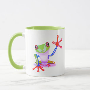 Oerwoud Tree Frog felle kleuren Mok