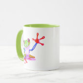 Oerwoud Tree Frog felle kleuren Mok (Voorkant links)