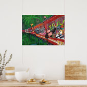 Oerwoud van dieren poster (Keuken)