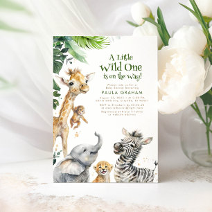 Oerwoud van kleine dieren Safari Wild Cute Baby sh Kaart